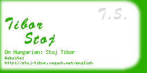 tibor stoj business card